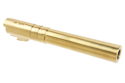 COWCOW Technology OB1 Stainless Steel Threaded Outer Barrel for Tokyo Marui Hi-Capa 5.1 GBB Series (.40 marking) - Gold