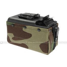 MAG 2500rds Cartridge Pouch Magazine for M249 (Woodland) - Fits TOP / CA