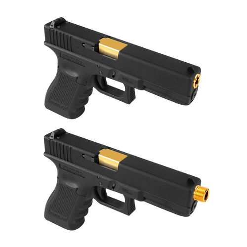 Nine Ball (Laylax) UMAREX GLOCK17 "2 Way Fixed" Non-Recoiling Outer Barrel - GOLD