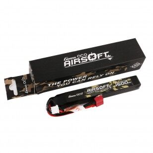 Gens ace 25C 1500mAh 2S1P 7.4V Airsoft Gun Lipo Battery with T-Deans Plug - Stick
