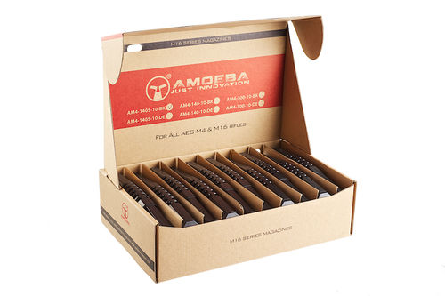 ARES Amoeba 140 rds S Class Box Set Magazines for M4/M16 AEG - Black (10pcs / Box)
