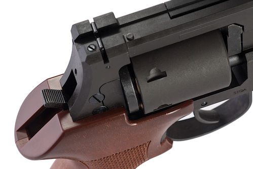 Marushin Mateba Revolver X-Cartridge Series (6mm Black Heavy Weight w/ Plastic Grip)