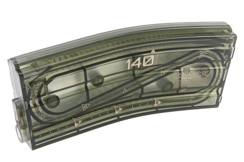 ARES 140 rds M16 Mid Cap Magazine for M4 / M16 AEG (5PCS / BOX) - Transparent