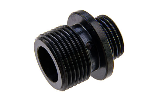 Dynamic Precision Stainless Steel Silencer Adapter M11 CW to M14 CCW - Black