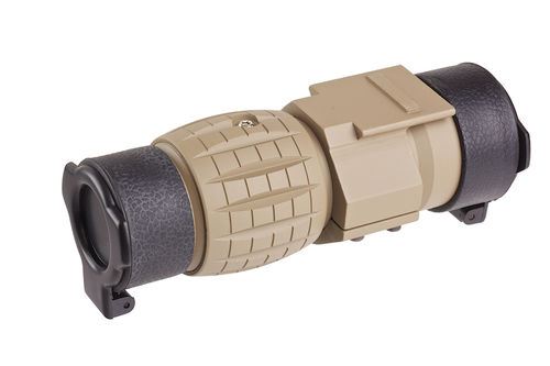AIM 4X FXD Magnifier with adjustable QD mount - DE