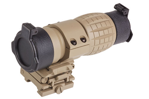 AIM 4X FXD Magnifier with adjustable QD mount - DE