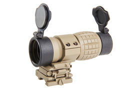 AIM 4X FXD Magnifier with adjustable QD mount - DE