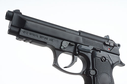 Blackcat Airsoft Mini Model Gun M92F (Shell Ejection) - Black