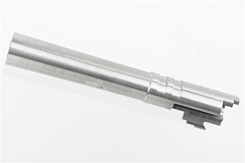 COWCOW Technology OB1 Stainless Steel Threaded Outer Barrel for Tokyo Marui Hi-Capa 5.1 GBB Series (.45 marking) - Silver