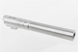 COWCOW Technology OB1 Stainless Steel Threaded Outer Barrel for Tokyo Marui Hi-Capa 5.1 GBB Series (.45 marking) - Silver