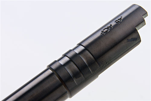 COWCOW Technology OB1 Stainless Steel Threaded Outer Barrel for Tokyo Marui Hi-Capa 5.1 GBB Series (.45 marking) - Black