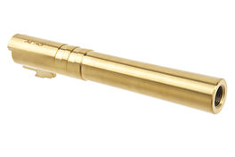 COWCOW Technology OB1 Stainless Steel Threaded Outer Barrel for Tokyo Marui Hi-Capa 5.1 GBB Series (.45 marking) - Gold