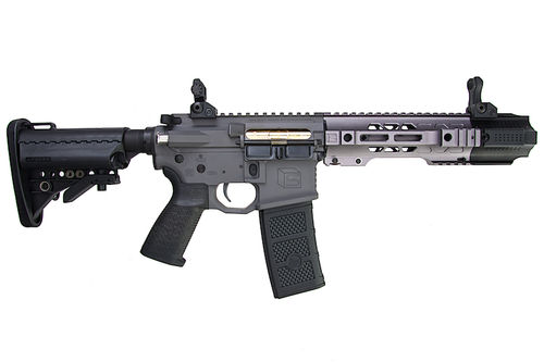 EMG Salient Arms Licensed GRY AR15 (M4) CQB AEG with Stubby Stock - Gray (by G&P)