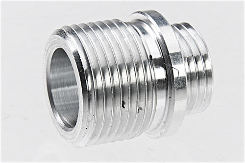 AW Custom Aluminum Thread Adaptor for Tokyo Marui / WE / AW Threaded Outer Barrel - Silver