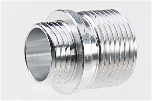 AW Custom Aluminum Thread Adaptor for Tokyo Marui / WE / AW Threaded Outer Barrel - Silver