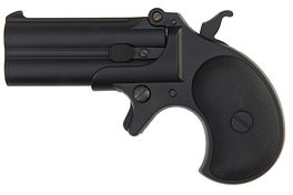 MAXTACT Derringer Full Metal Double Barrel 6mm GBB Pistol - Black