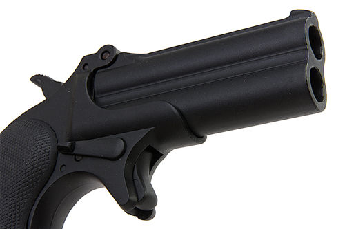 MAXTACT Derringer Full Metal Double Barrel 6mm GBB Pistol - Black