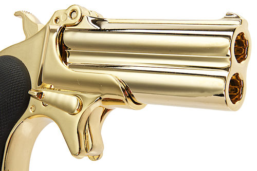 MAXTACT Derringer Full Metal Double Barrel 6mm GBB Pistol - Gold