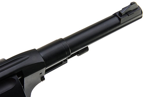 Gun Heaven (WinGun) 721 4 inch 6mm Co2 Revolver (Brown Grip) - Black