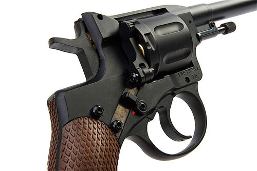 Gun Heaven (WinGun) 721 4 inch 6mm Co2 Revolver (Brown Grip) - Black