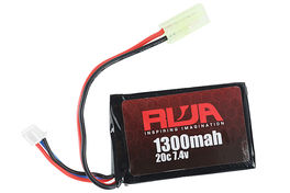 RWA 7.4V 1300mAh (20C) PEQ LiPo Rechargeable Battery (Small Tamiya)