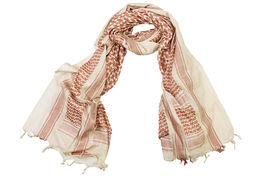 SilverBack Cotton Arab Shemagh Scarf XXL (Tan & Maroon Red)