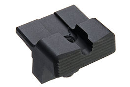 COWCOW Technology Aluminum CNC T1G Rear Sight for Tokyo Marui  Model 17 / 19 & WE G17 GBB - Silver