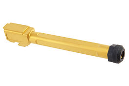 Guns Modify SA KMM G34 Stainless Barrel Fluted Threaded for Tokyo Marui G17 GBB - Gold