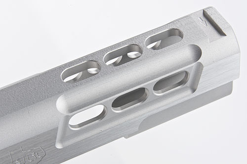 Gunsmith Bros CNC Aluminum STI DVC STD Single Slide for Tokyo Marui Hi-Capa GBB Series - Silver
