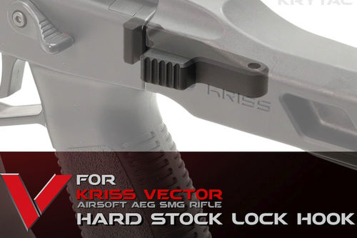 Laylax Hard Stock Lock Hook for Krytac Kriss Vector AEG SMG Rifle - Black