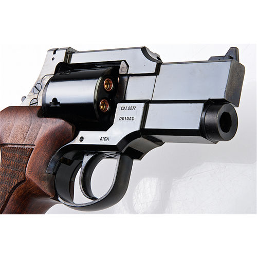 Marushin Mateba Revolver 6mm X-Cartridge Series 3 inch Wood Deep Black