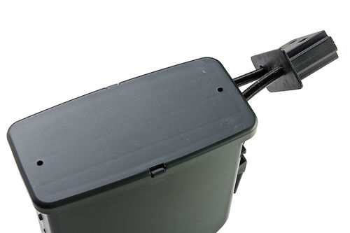 A&K 1500rds Mini Ammo Box for Airsoft M249 AEG Light Machine Guns - Black