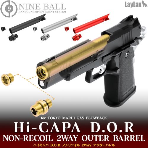 Nine Ball Hi-CAPA D.O.R Non-Recoil 2way Outer Barrel - Silver
