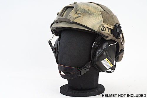 Earmor Hearing Protection Ear-Muff Helmet Version - Black
