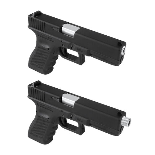 Nine Ball (Laylax) UMAREX GLOCK17 "2 Way Fixed" Non-Recoiling Outer Barrel - SILVER