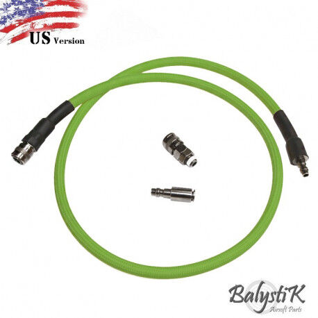 BALYSTIK DELUXE REMOTE LINE FOR HPA REGULATOR - US - LIME GREEN