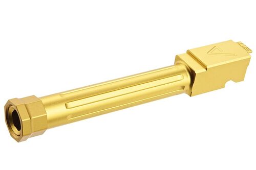 RWA Agency Arms Mid-Line Threaded Barrel for Tokyo Marui G17 Gen 3 GBB Airsoft (14mm CCW)-Gold