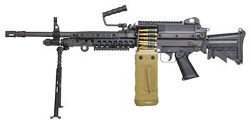 VFC MK48 MOD1 AEG Machine Gun Retractable Stock 5 Positions - BLACK