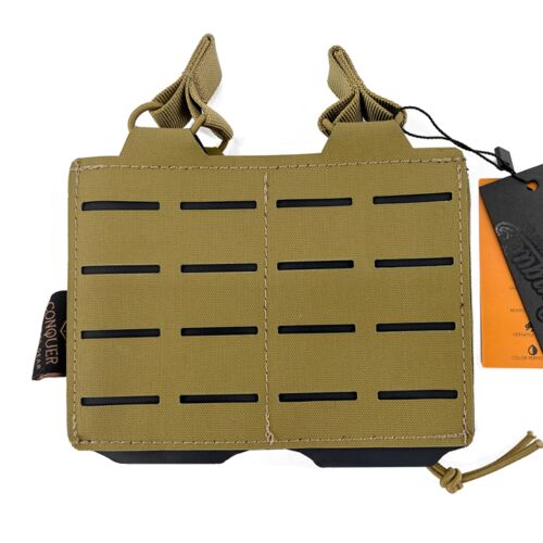 Conquer Double Rifle Mag Pouch CB