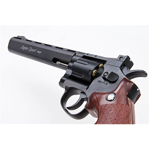 Gun Heaven (WinGun) 733 2 inch 6mm Co2 Revolver (Black Grip) - Black