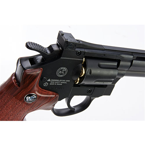Gun Heaven (WinGun) 733 2 inch 6mm Co2 Revolver (Black Grip) - Black