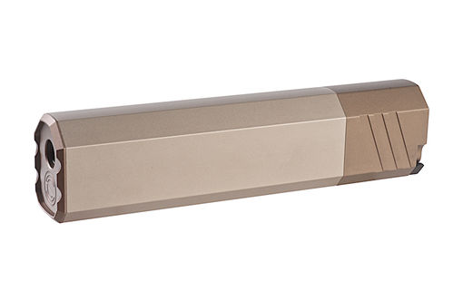 SilencerCo Airsoft Osprey 9mm Suppressor (14mm CCW) - FDE