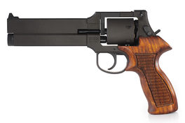 Marushin Mateba Revolver X-Cartridge Series (6mm Black Heavy Weight w/ Wooden Grip)