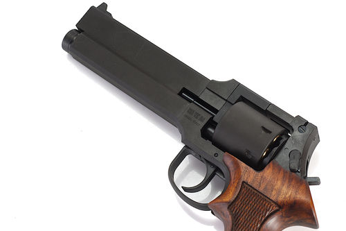 Marushin Mateba Revolver X-Cartridge Series (6mm Black Heavy Weight w/ Wooden Grip)