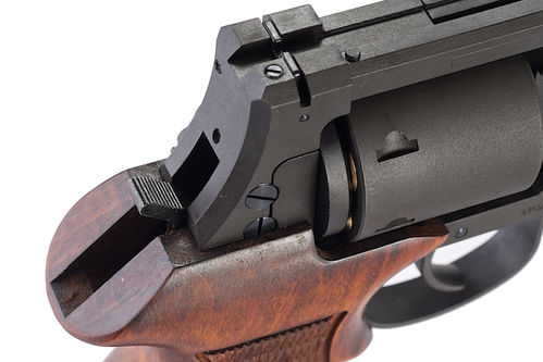 Marushin Mateba Revolver X-Cartridge Series (6mm Black Heavy Weight w/ Wooden Grip)