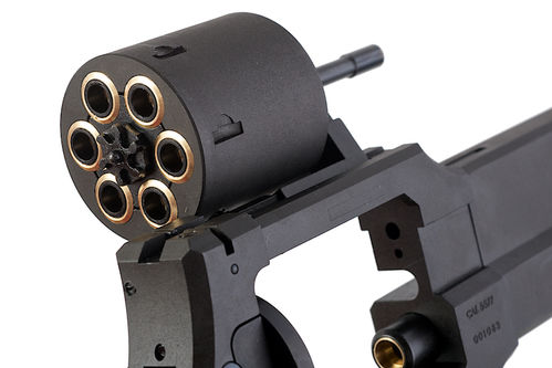 Marushin Mateba Revolver X-Cartridge Series (6mm Black Heavy Weight w/ Wooden Grip)