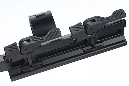 Blackcat Airsoft 30/35mm QD Extension Dual Scope Mount - Black