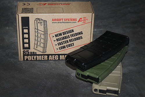 Airsoft Systems MidCap Polymer Magazine for AEG Pack - TAN