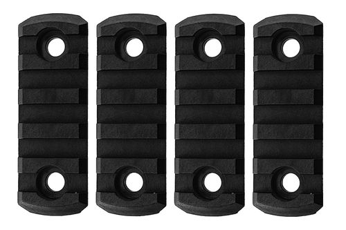 GK Tactical M-LOK Nylon 5 Picatinny Rail Sections (4pcs / Set) - Black