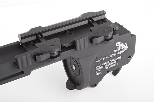 G&P Skull Frog Type Quick Lock QD M203 Grenade Launcher (XS) (Black)